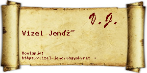 Vizel Jenő névjegykártya